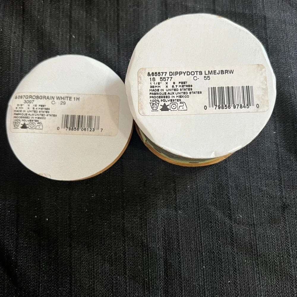Lot of 10 Ribbon Spools The Ribbon Boutique Offray Venus Paisley Camo Dots Multi